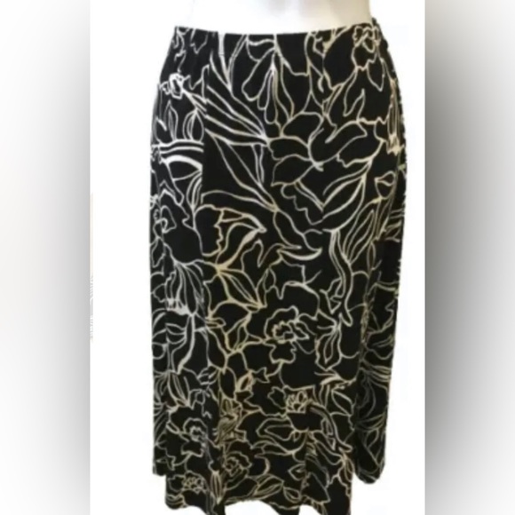 Chico's Black White Skirt Size 0 - Picture 1 of 6